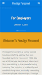 Mobile Screenshot of prestigepersonnel.com